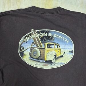 Vintage Gordon and Smith Surf T-Shirt Adult Size XL Brown Made In USA Longboards